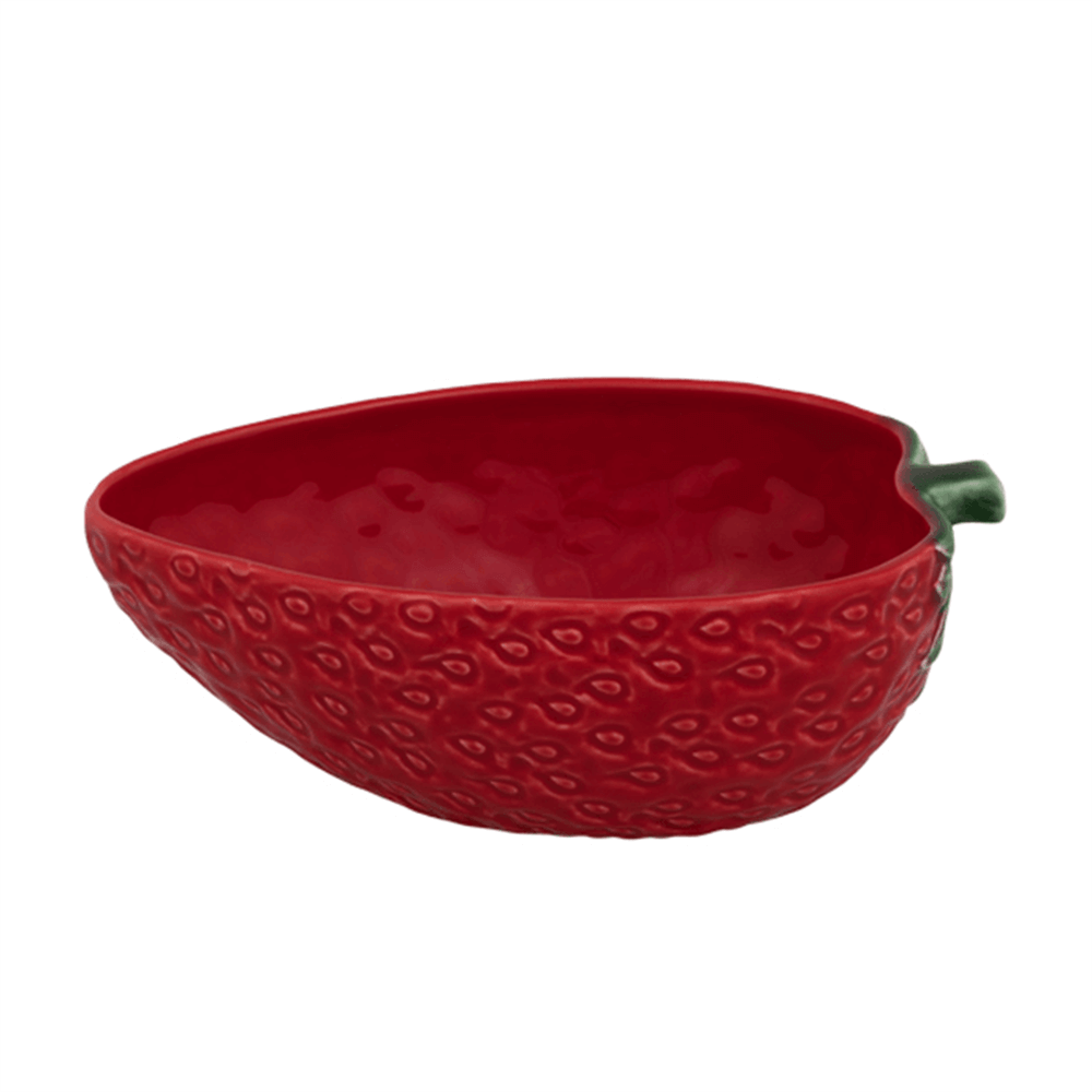 Bordallo Pinheiro Strawberries Oval Bowl